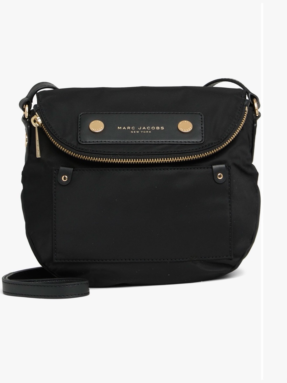 Marc Jacobs Preppy Nylon Mini Messenger Crossbody Bag Black $180